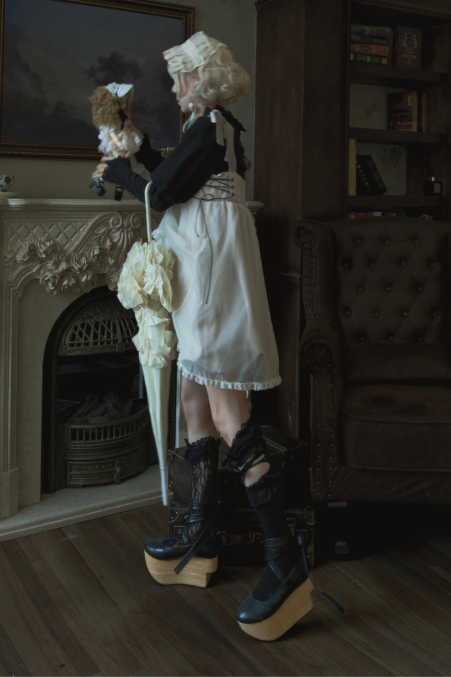 Gothic Balloon Suspender Dress