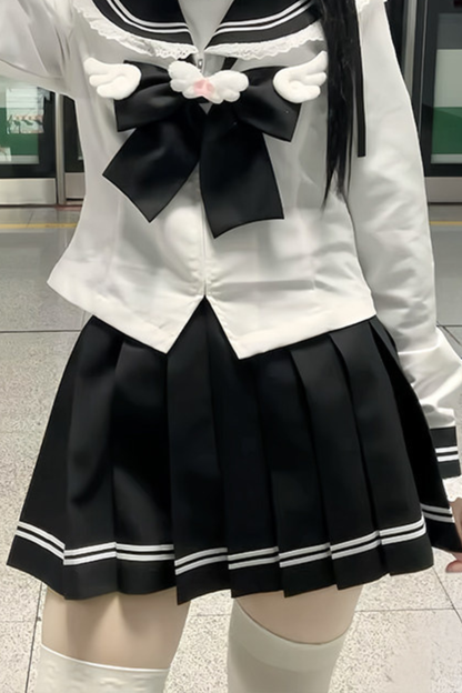 Sweet Sailor Top + Skirt + Tie