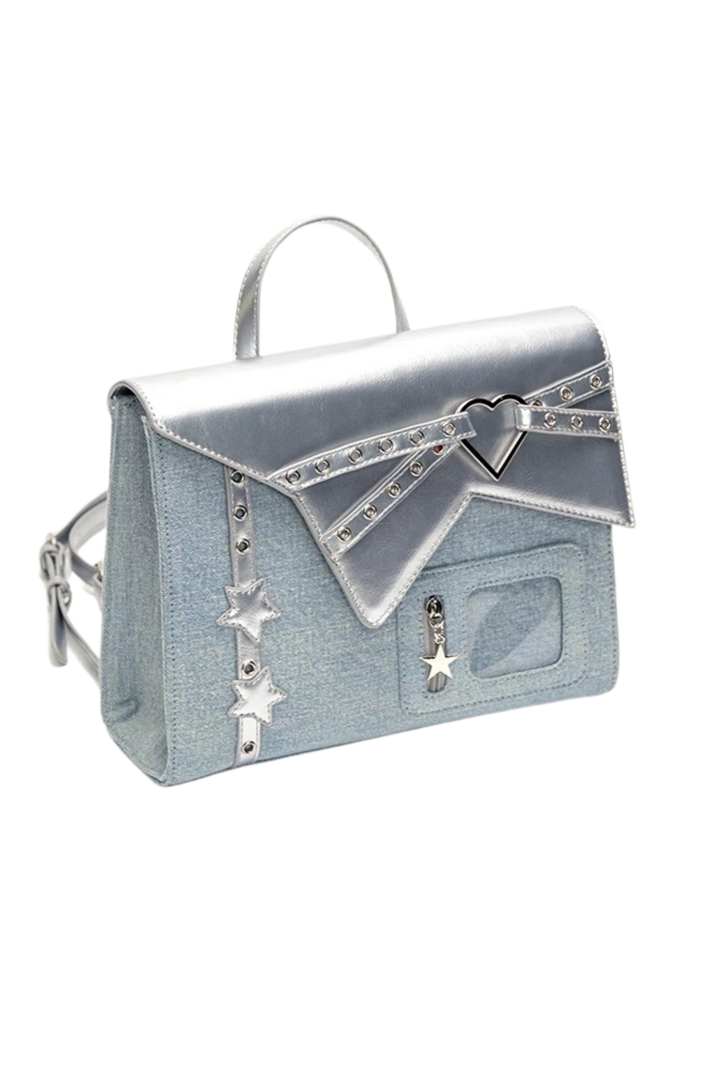 Silver Rivet Denim Bag