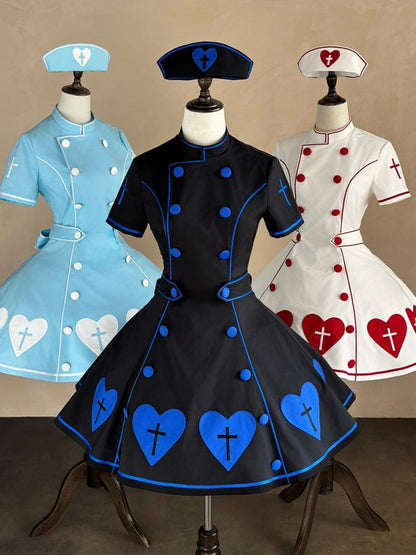 [pre-order Deadline: May 4] Heart Cross Nurse Cosplay Lolita Dress