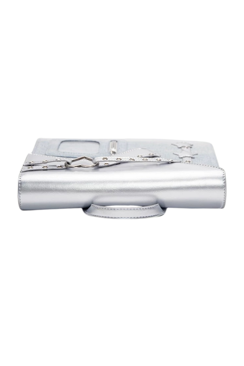 Silver Rivet Denim Bag