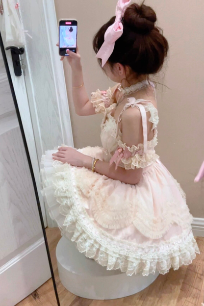 Sweet Jenny Lolita Jumper Skirt + Necklace + Hat + Headband