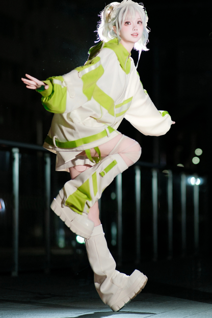 Cyber Subculture Jersey Jacket + Shorts + Leg Covers