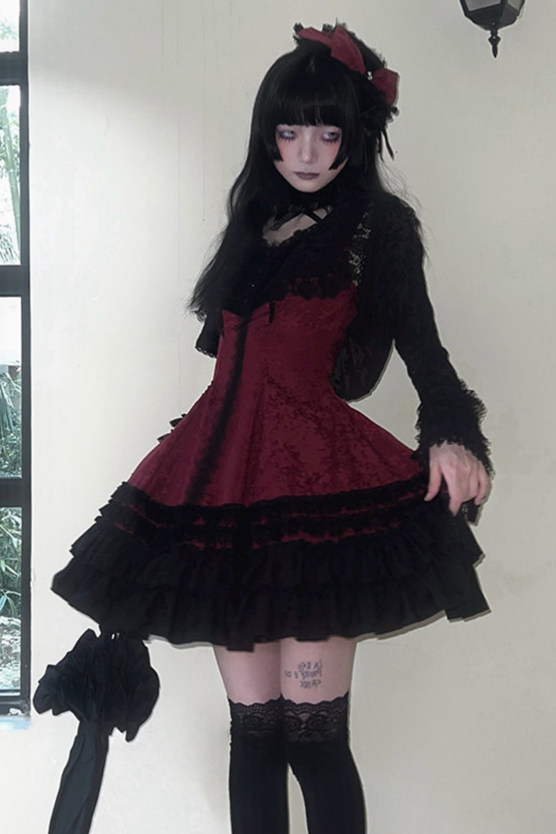 Slim-fit Gothic Lolita Jumper Skirt + Jacket