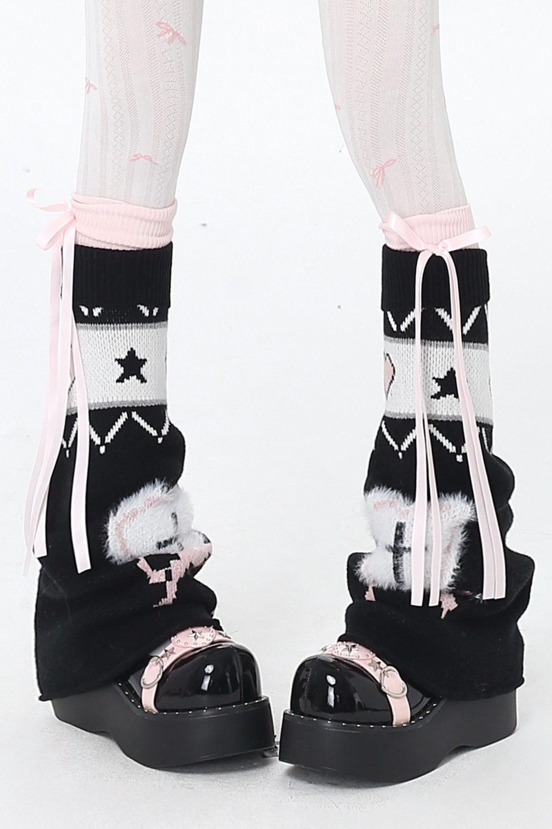Snow Fair Island Cardigan + Leg Warmers