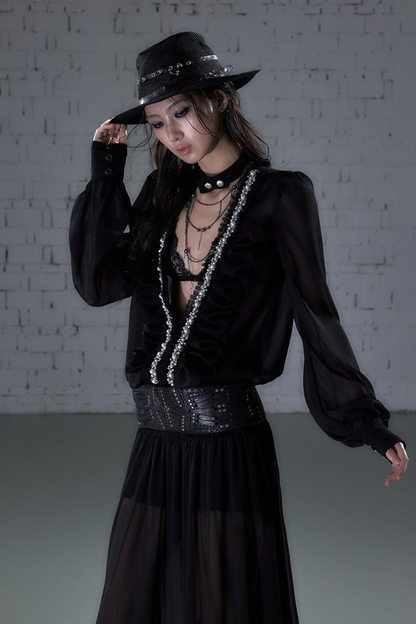 Modern Chiffon Y2k Long Dress