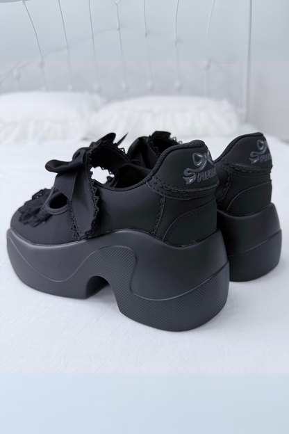 Sweet Girly Lace Ribbon Sneakers