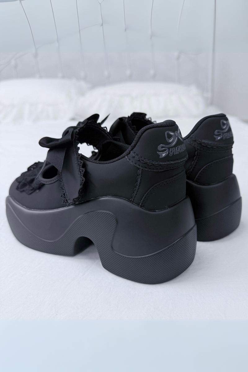 Sweet Girly Lace Ribbon Sneakers