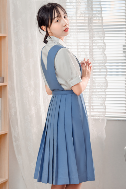 Retro College Vest Skirt + Shirt + Jacket