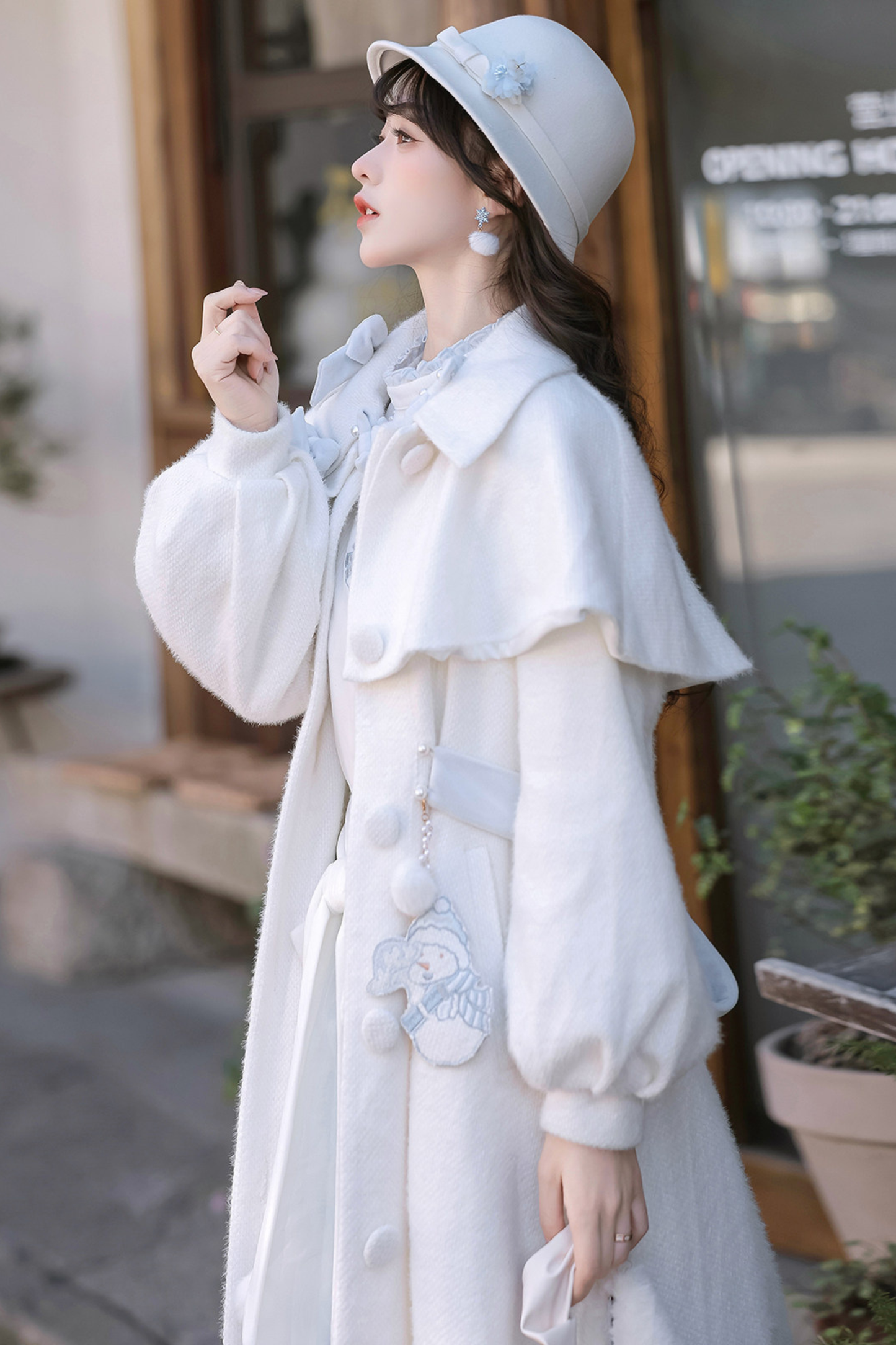 Clear Sky Lolita Coat + Tops + Skirt