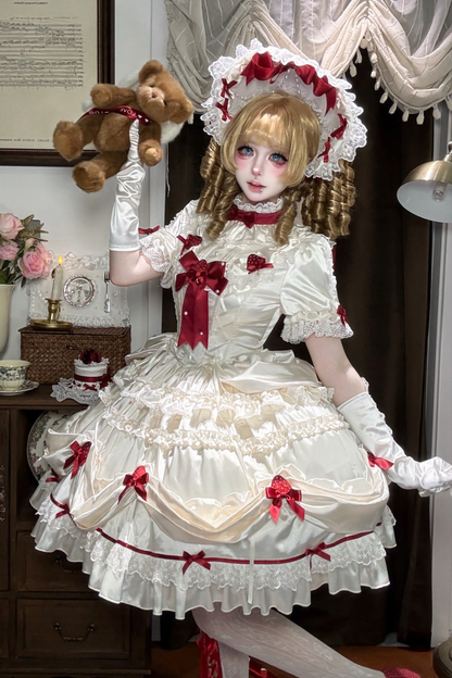 [pre-order Deadline: March 29] Cream Strawberry Lolita Dress