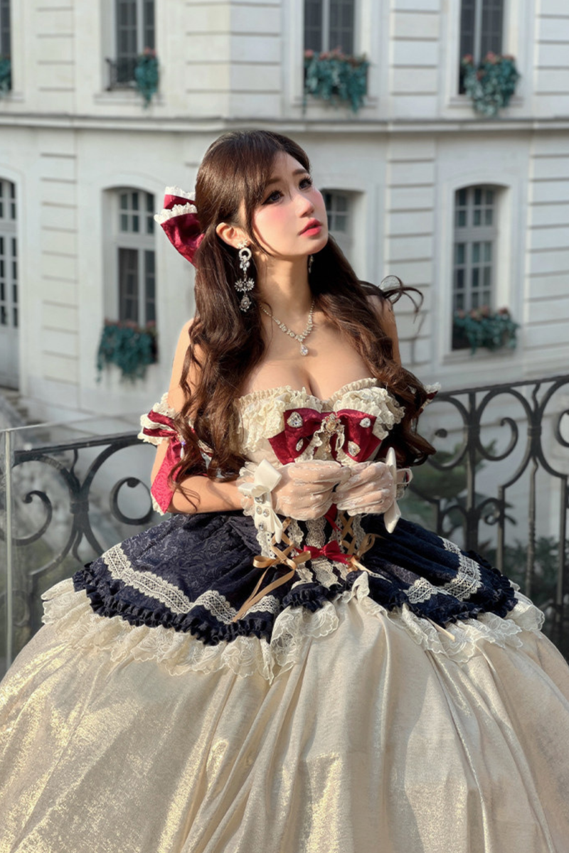 Snow White Lolita Dress + Big Ribbon