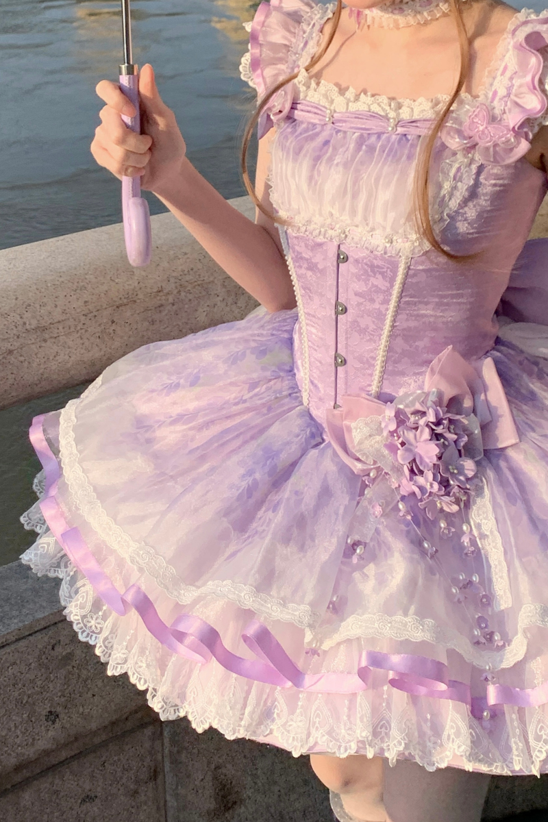 [pre-order] Ballet Style Dress + Hat + Headband + Ribbon Tail