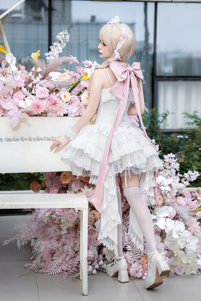 Ribbon Ballet Light Suspender Lolita Skirt Set