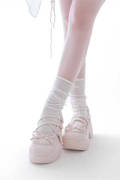 Sweet Slim Ribbon Shoes