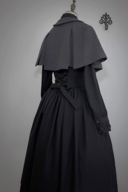 British Detective Lolita Coat + Cape + Skirt + Shirt + Bag + Brooch + Hat + Beret + Necklace