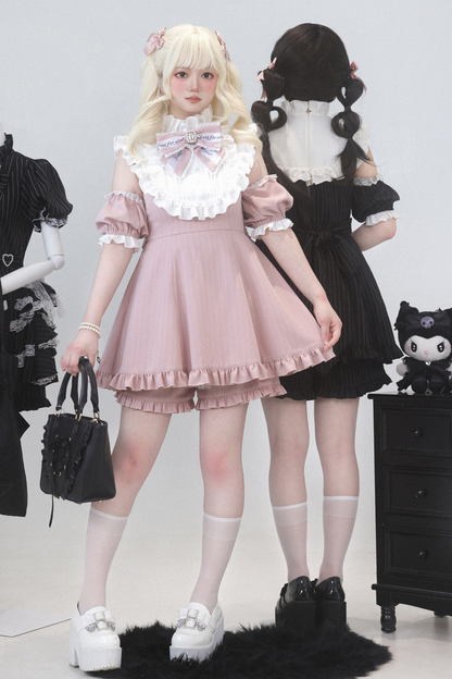 Rose Princess Off-the-shoulder Ruffle Ribbon Top