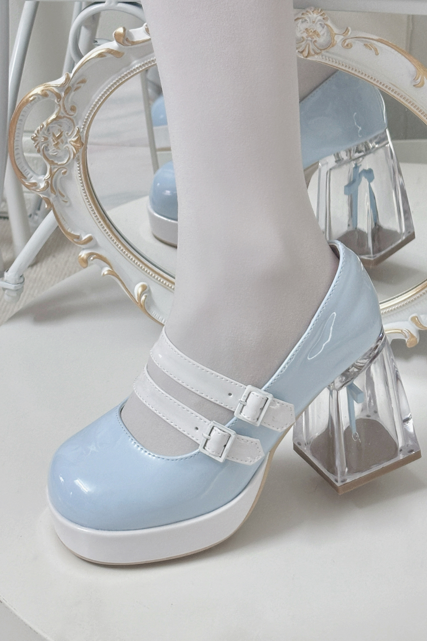 [pre-order] Cross Aria Gothic Lolita Clear Shoes