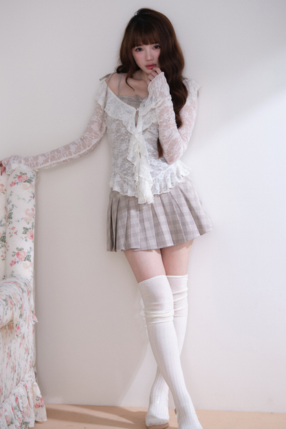 Lace Top + Camisole Skirt
