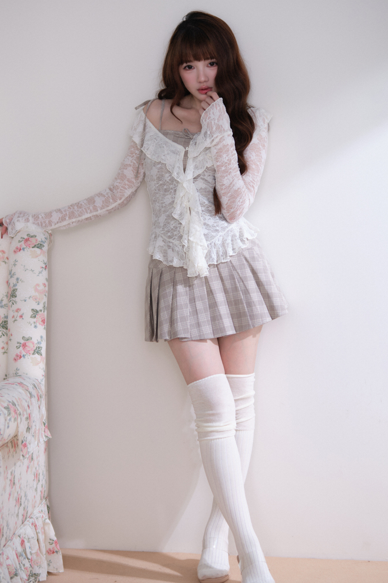Lace Top + Camisole Skirt