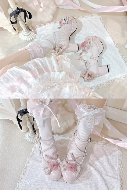 Flower Ribbon Dance Lolita Heels