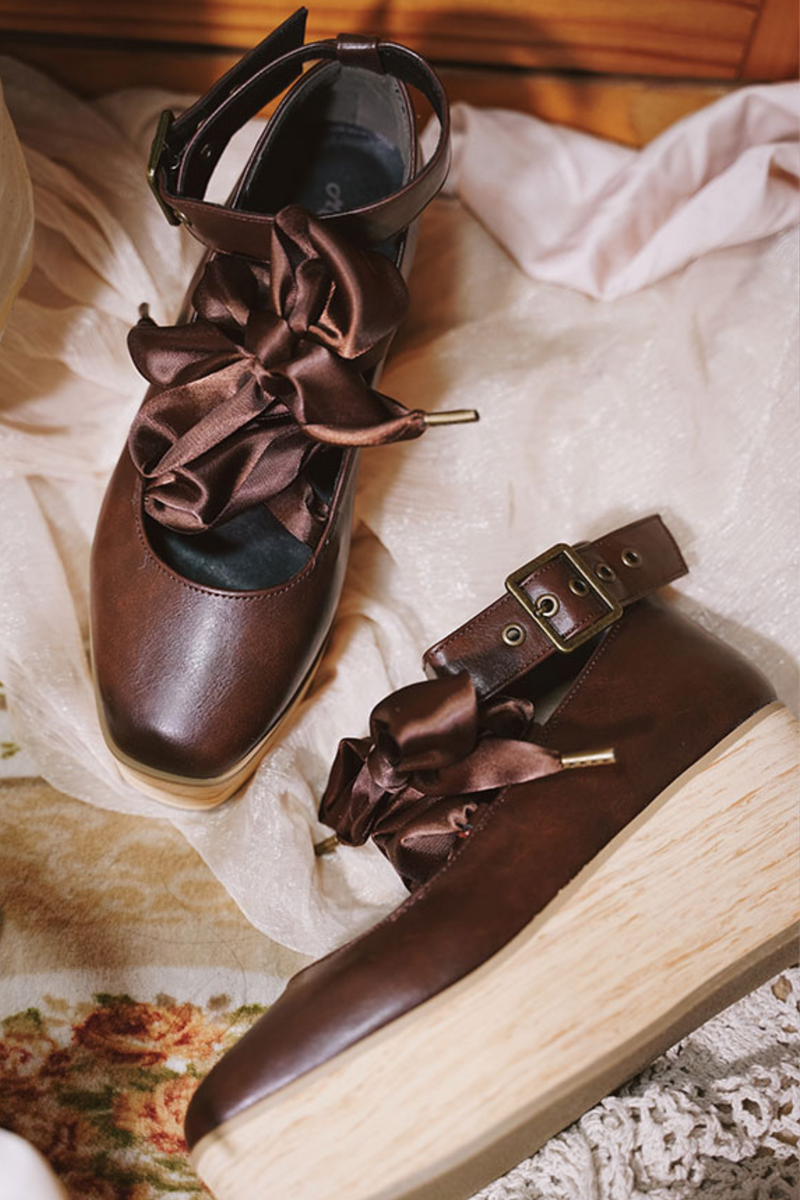 Ribbon Platform Lolita Shoes