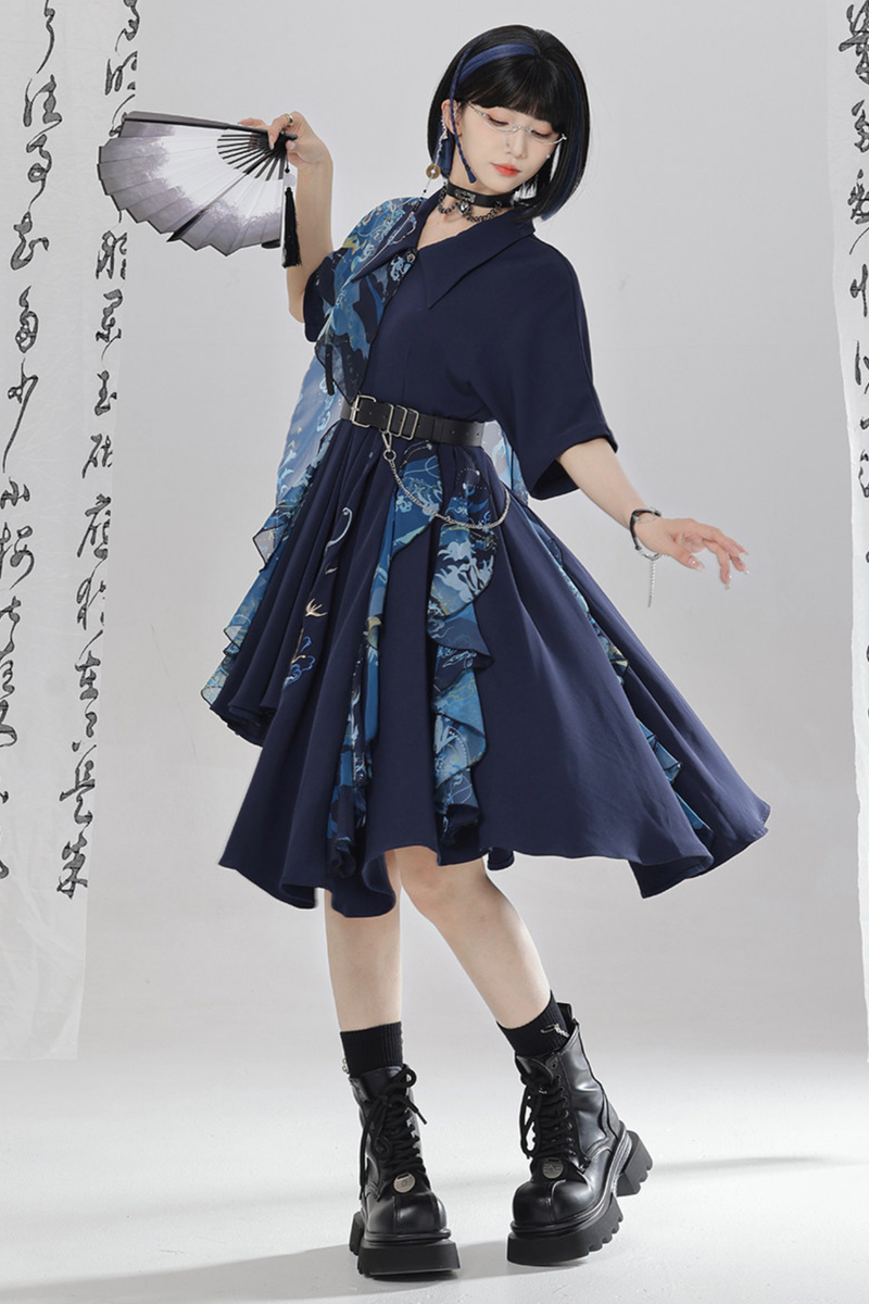 Chinese-style Embroidery Dress + Belt + Girdle