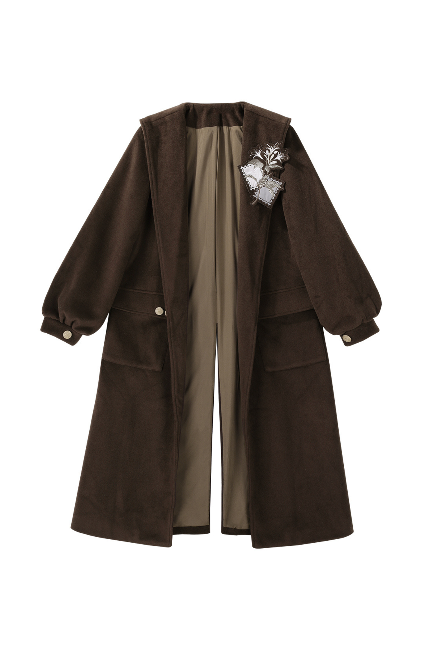 Retro Long Coat + Skirt + Shirt + Vest