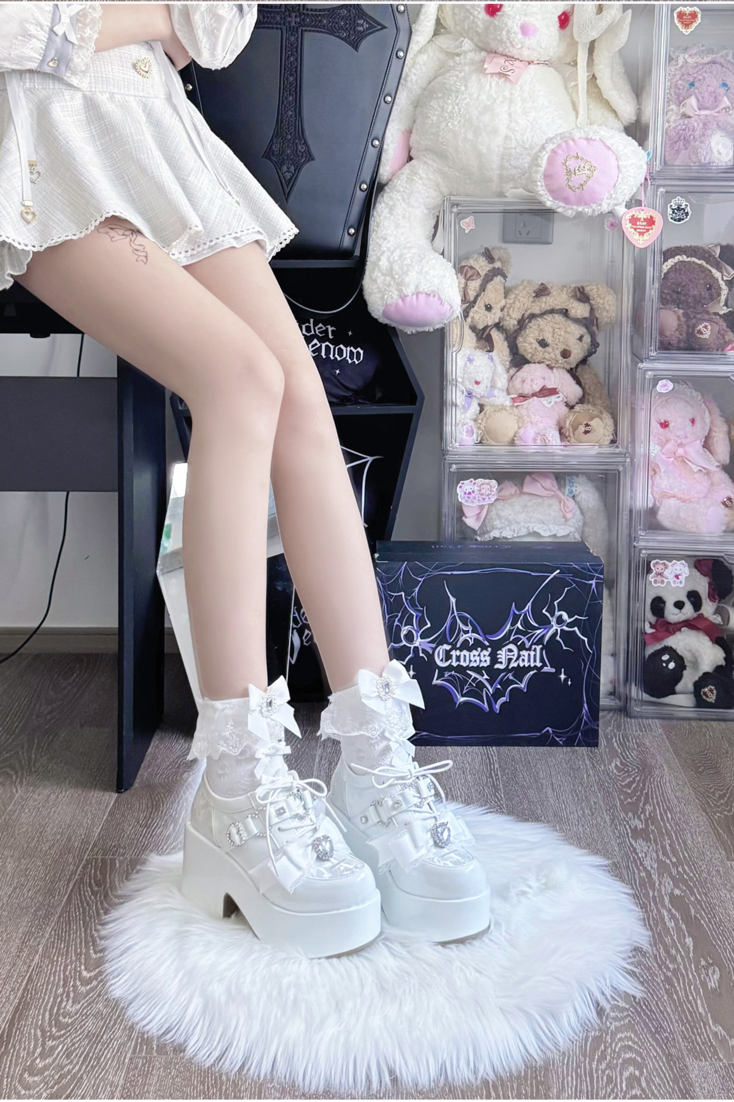 Dark Sweet Love Ribbon Shoes