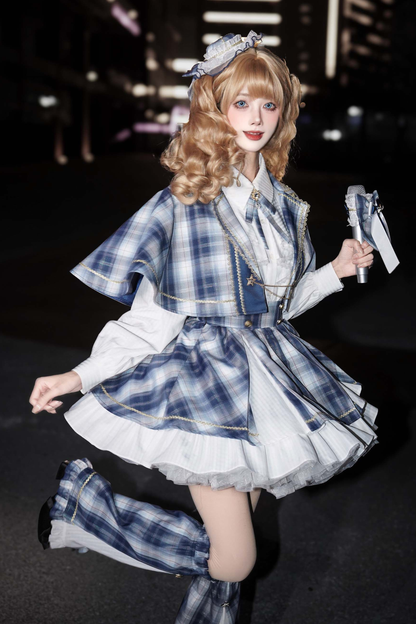 Starlight Idol Cosplay Cape + Shirt + Skirt + Leg Warmers