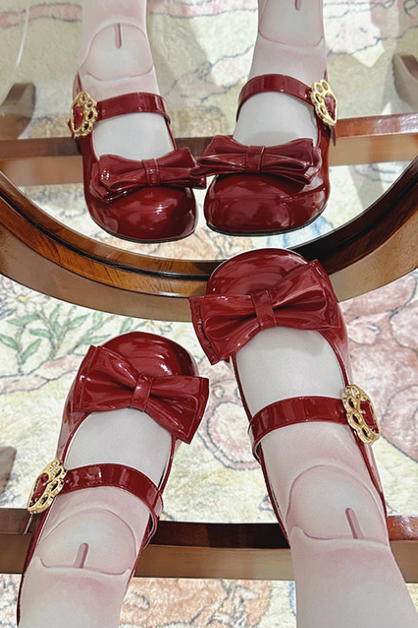 Glossy Ribbon Lolita Shoes
