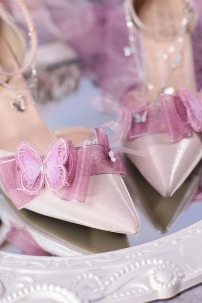 Sheer Light Chain Lolita Stiletto Pumps