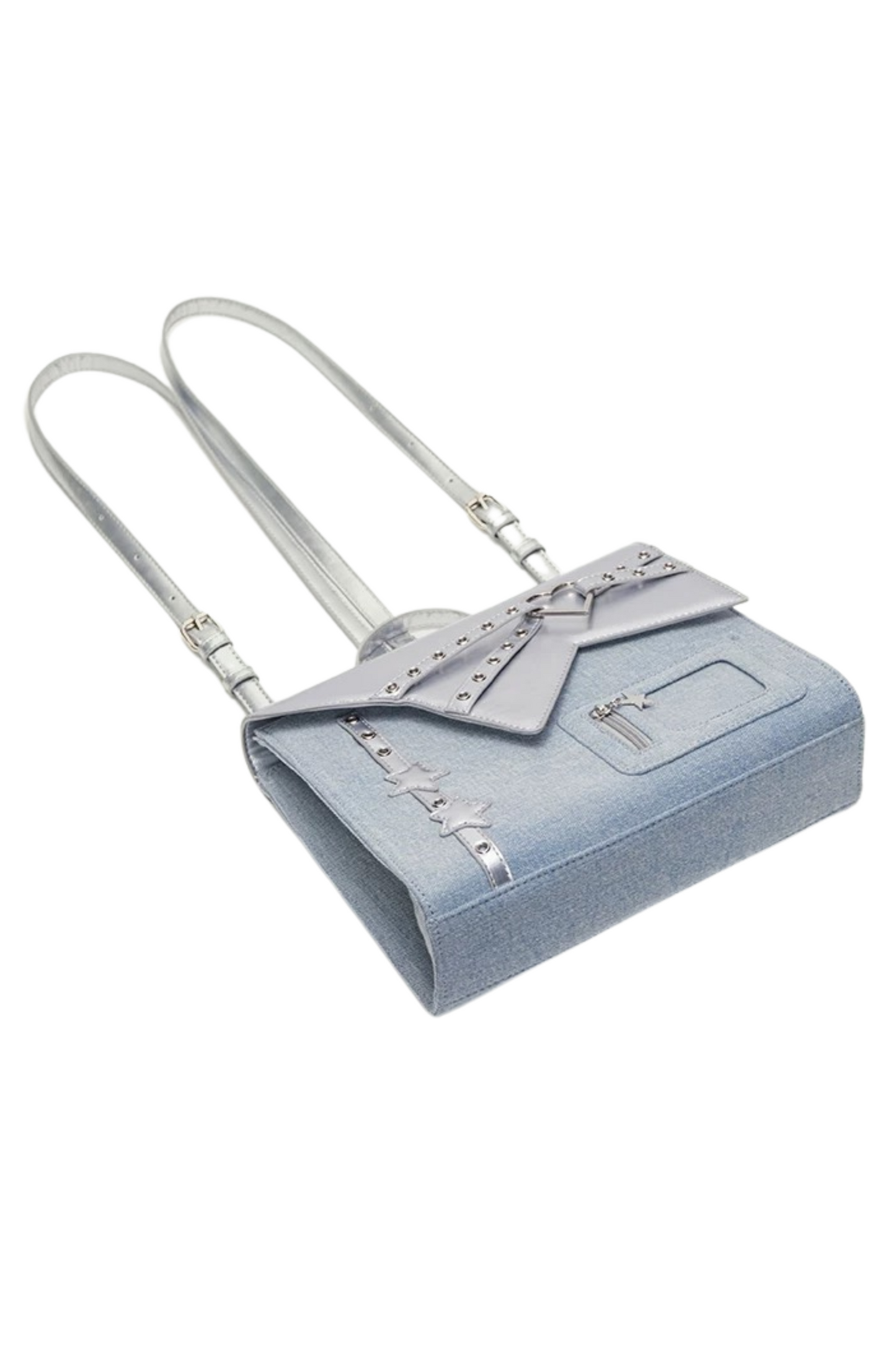 Silver Rivet Denim Bag