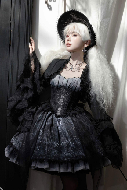 Gothic Lolita Jumper Skirt + Jacket + Skirt + Shirt + Corset + Accessories