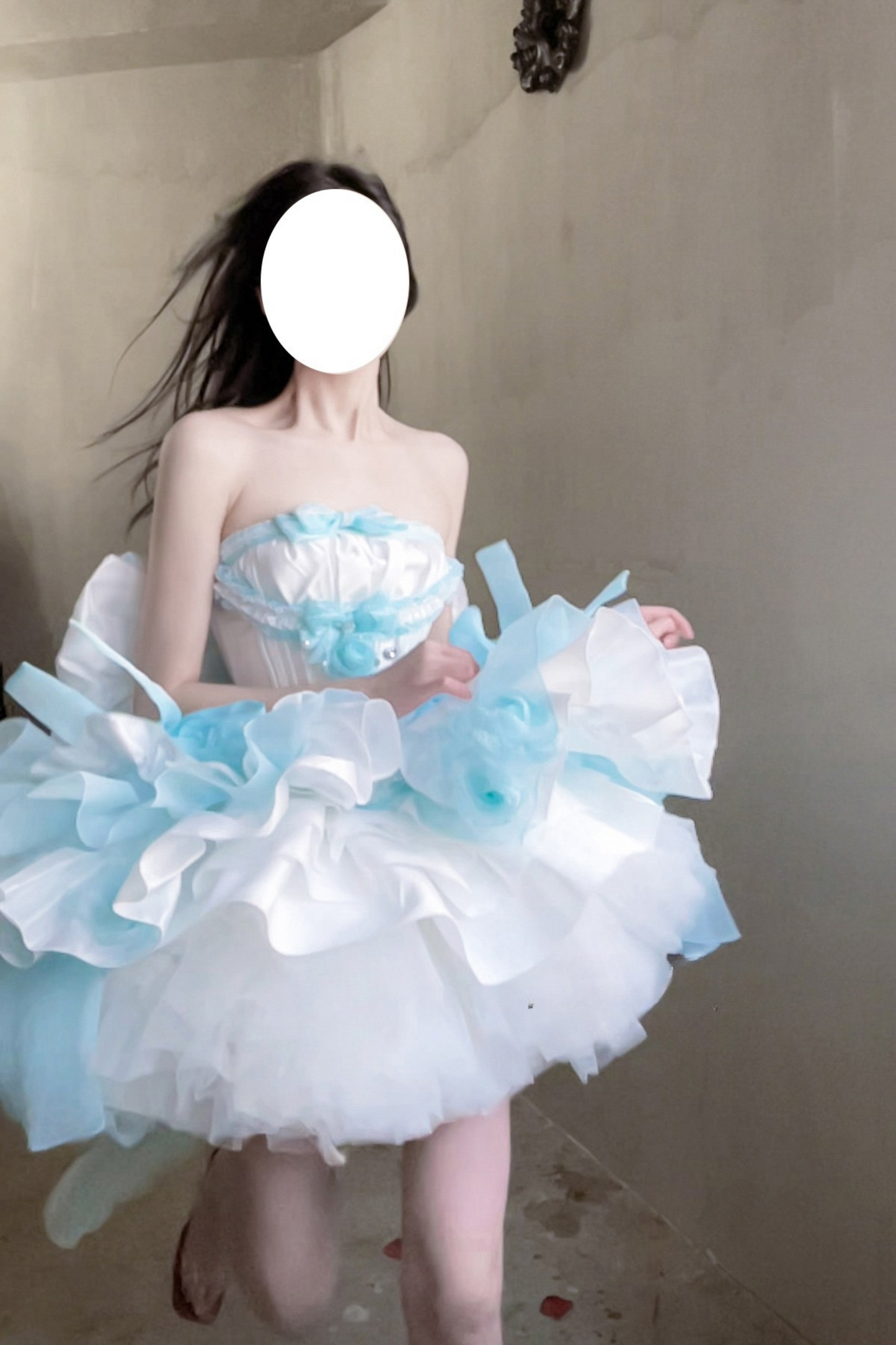 [pre-order] Paraiba Tourmaline Rose Long Tail Beauty Dress Set
