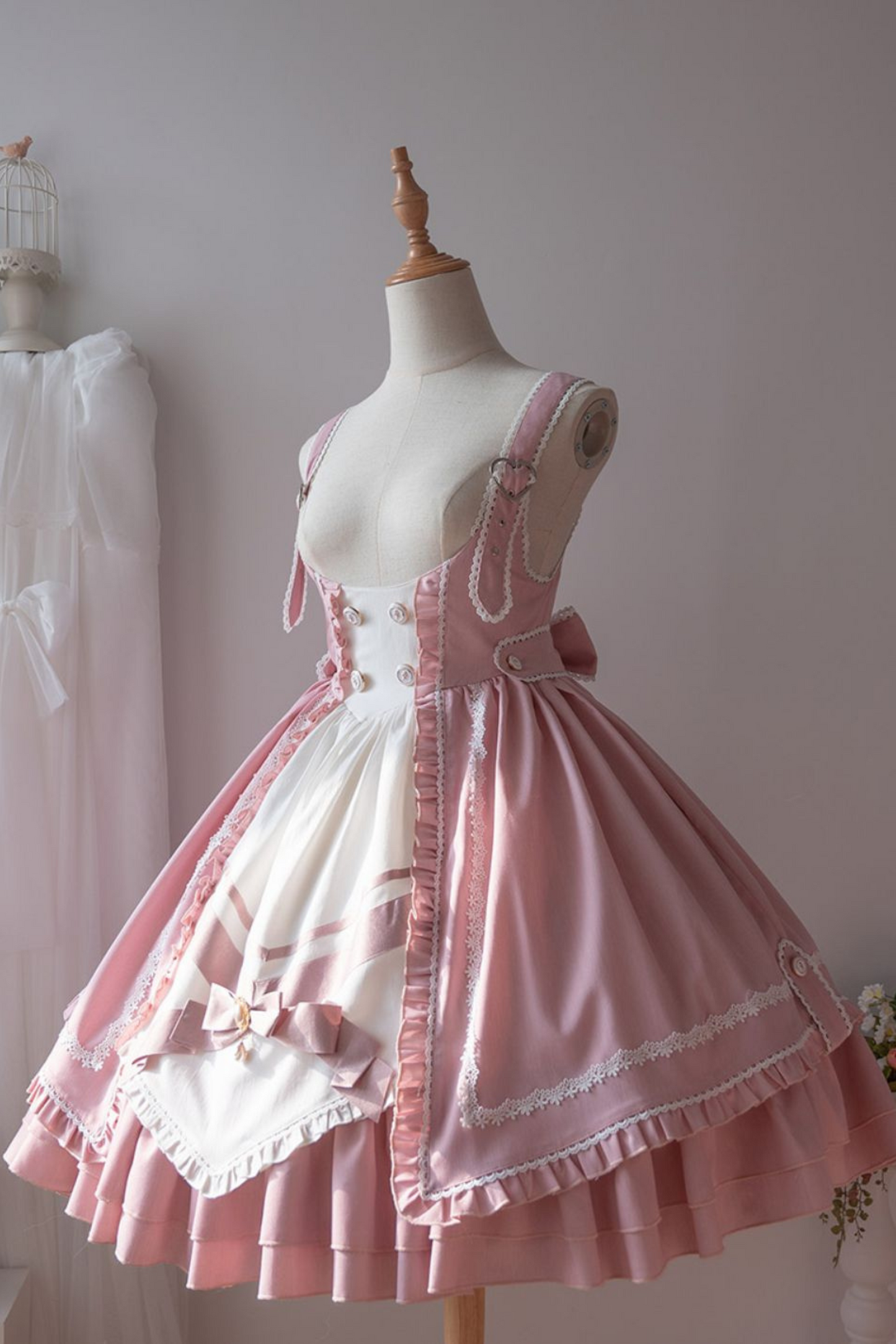 Pure Sweet Lolita Jumper Skirt + Hat + Headband
