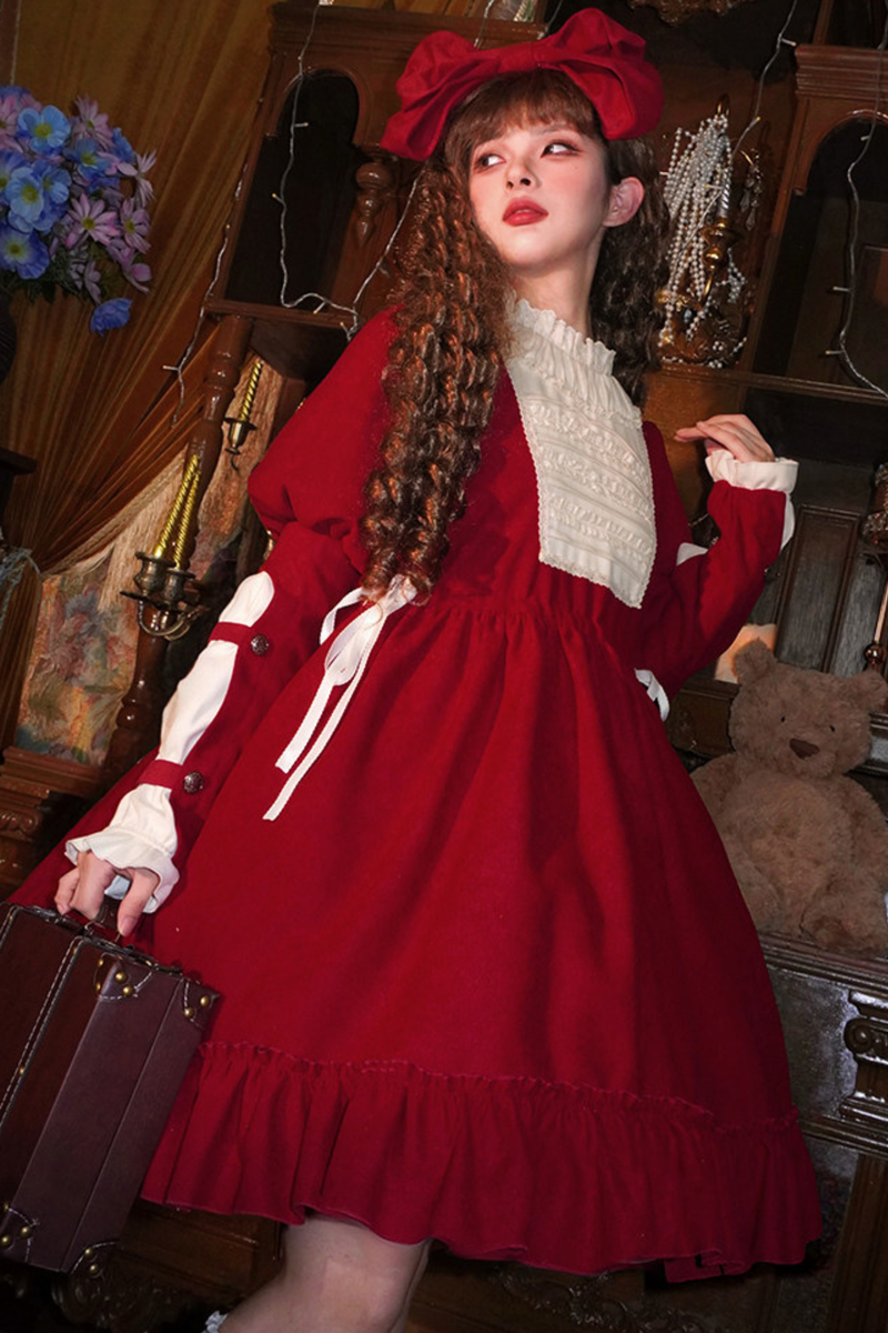 Lace Ruffle Lolita Dress + Bow
