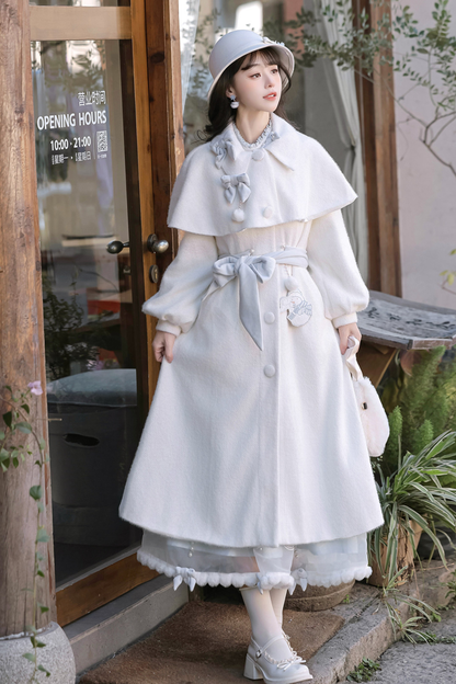 Clear Sky Lolita Coat + Tops + Skirt