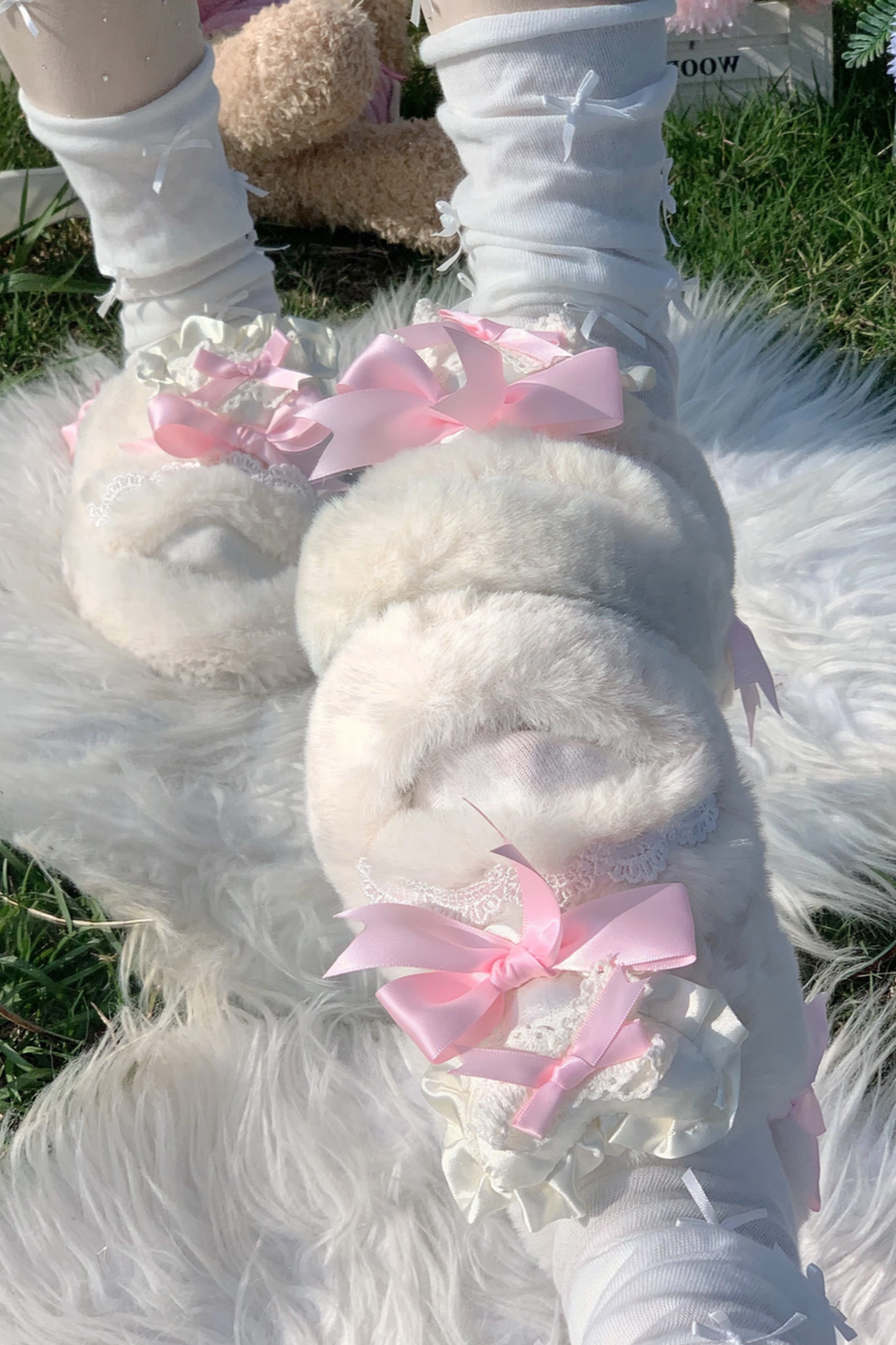 Bunny Fur Lolita Slippers