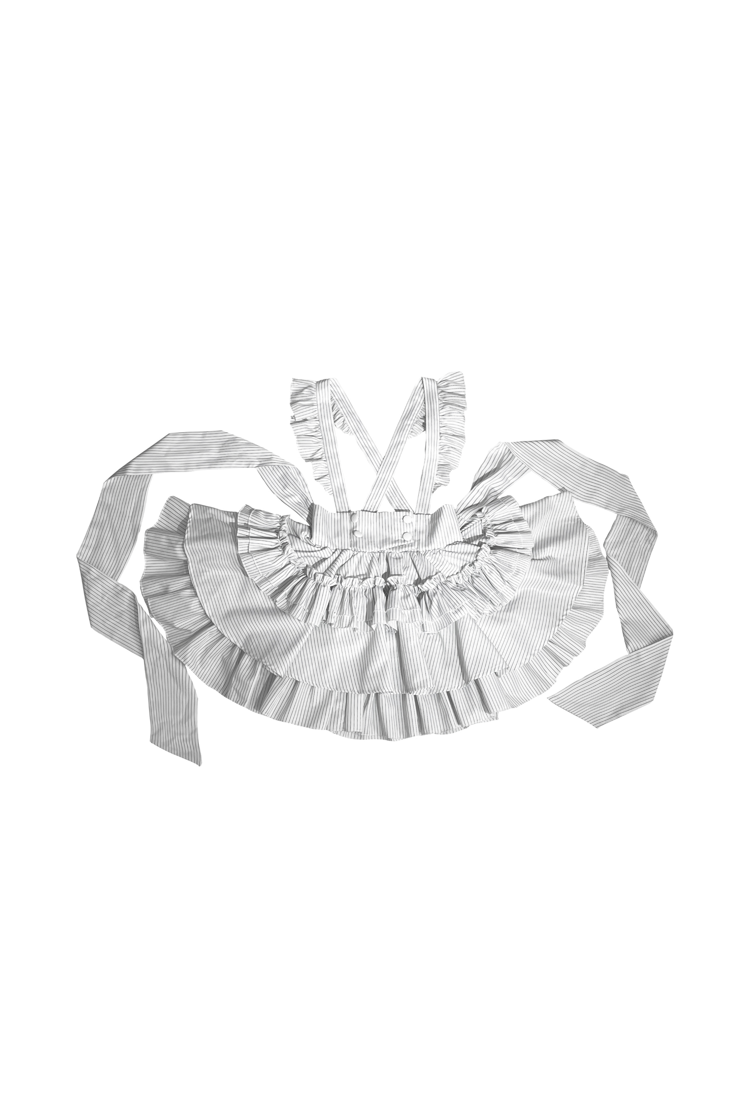 Striped Gothic Lolita Shirt + Tiered Skirt