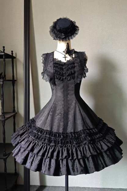 Dark Tailored Slim Gothic Lolita Dress + Outerwear