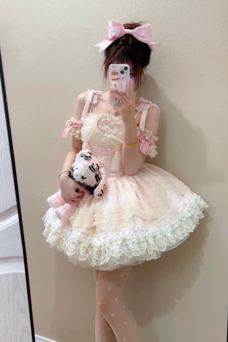 Sweet Jenny Lolita Jumper Skirt + Necklace + Hat + Headband