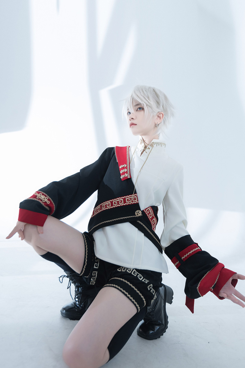Retro Stand Collar Shirt + Shorts + Jacket