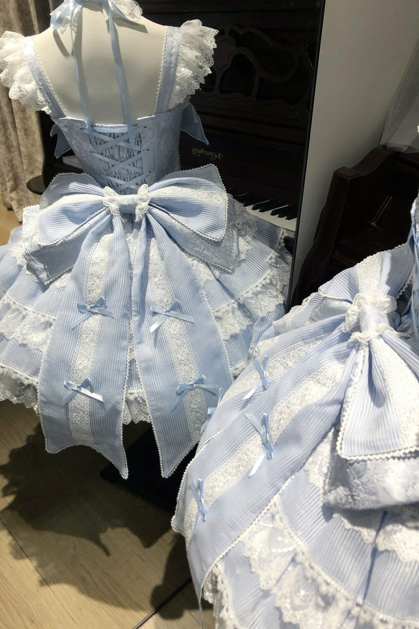 [pre-order] Princess Ballet Tiered Lolita Dress + Headband + Necklace + Sleeves + Tail