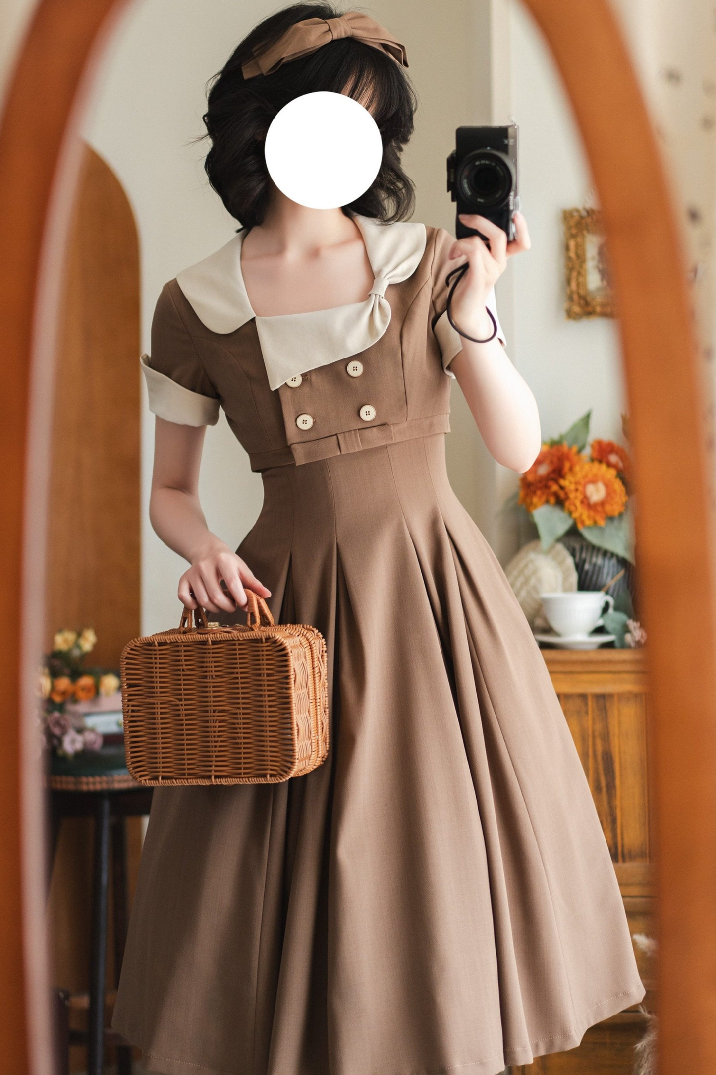 French Retro Flare Dress + Short Jacket