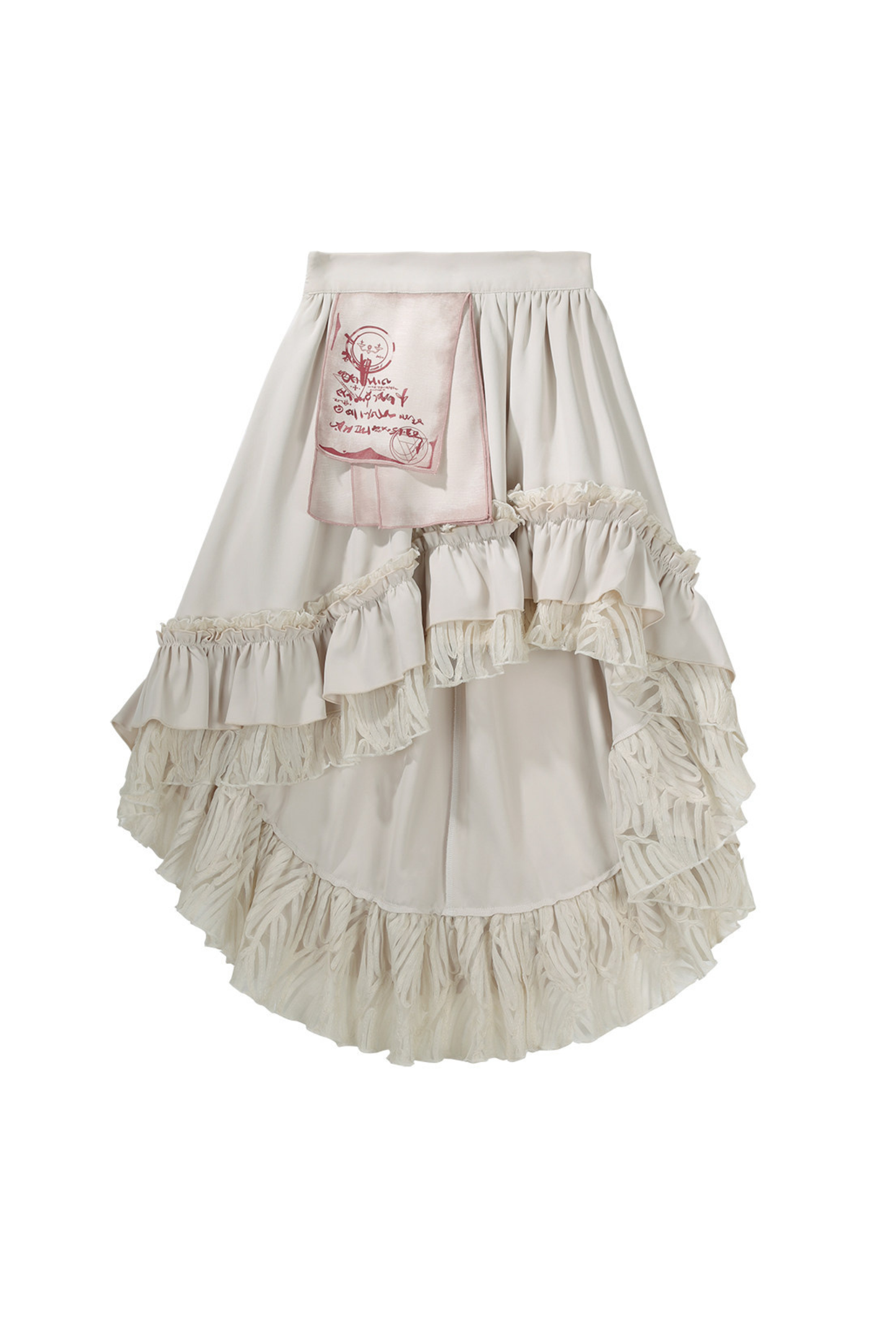 Lolita Puff Sleeve Top + Asymmetrical Skirt + Corset
