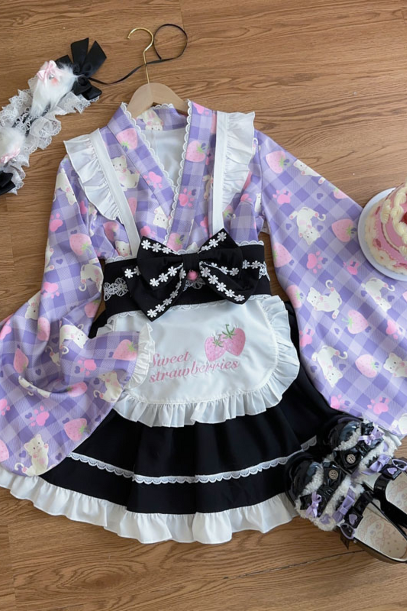[pre-order] Strawberry Retro Cafe Japanese Lolita Dress