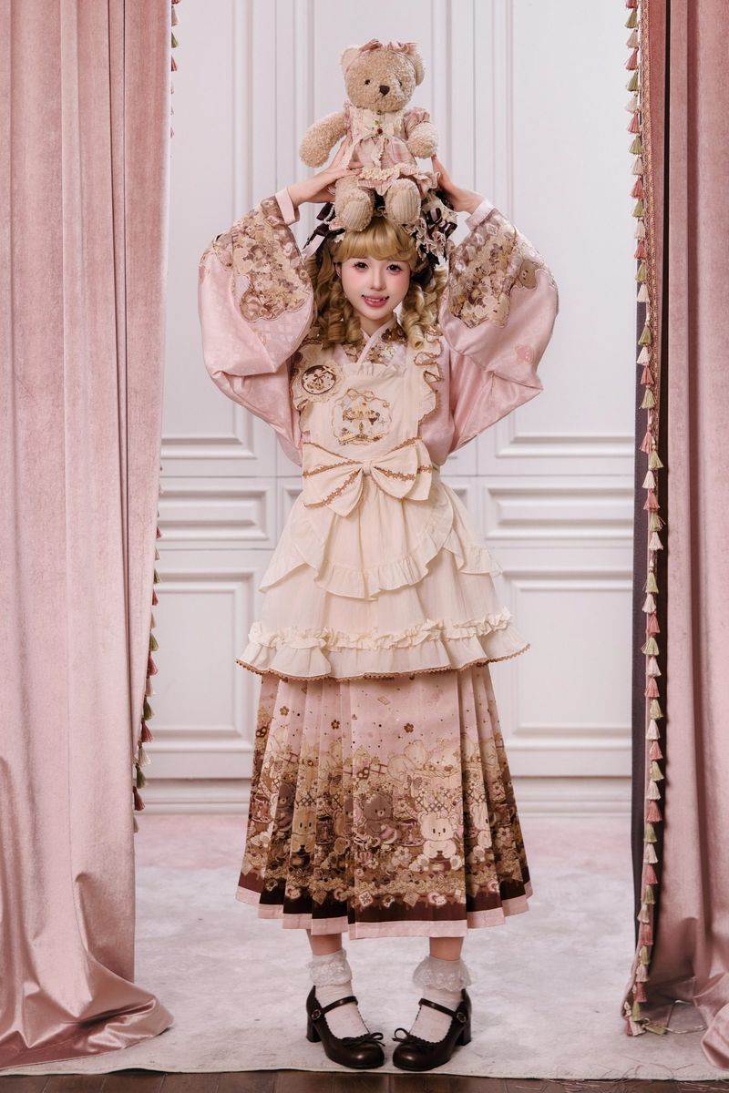 Little Bear Dessert House Dress + Skirt + Apron + Brooch + Overskirt