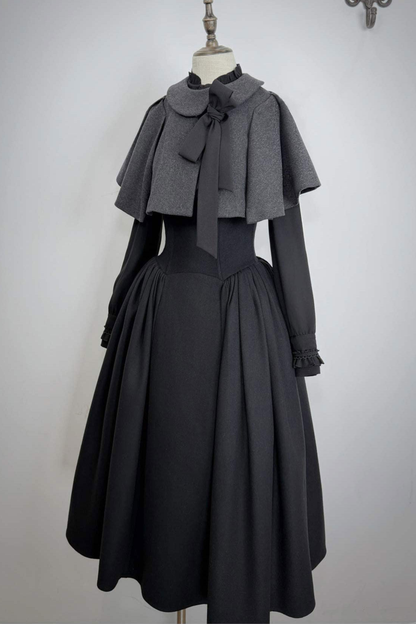 British Detective Lolita Coat + Cape + Skirt + Shirt + Bag + Brooch + Hat + Beret + Necklace