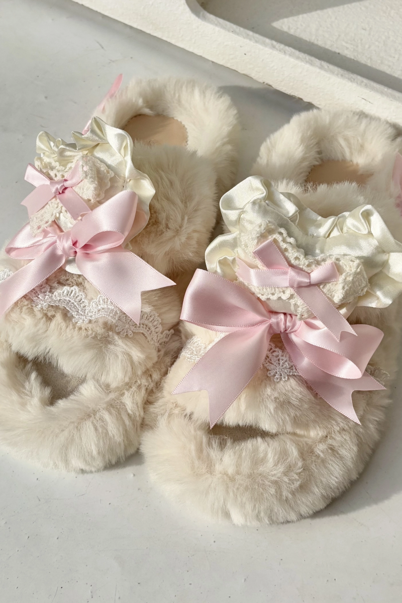 Bunny Fur Lolita Slippers